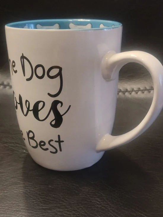 PetRageous Dog Lovers Stoneware Mug - "The Dog Loves Me Best" NEW - Picture 4 of 7